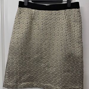 Kate Spade A-Line Tweed Skirt in Black and Gold